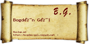 Bogdán Gál névjegykártya