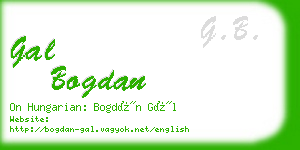 gal bogdan business card